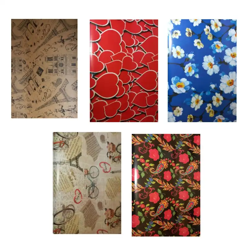 کاغذ کادو مدل رنگی بسته 5 عددی