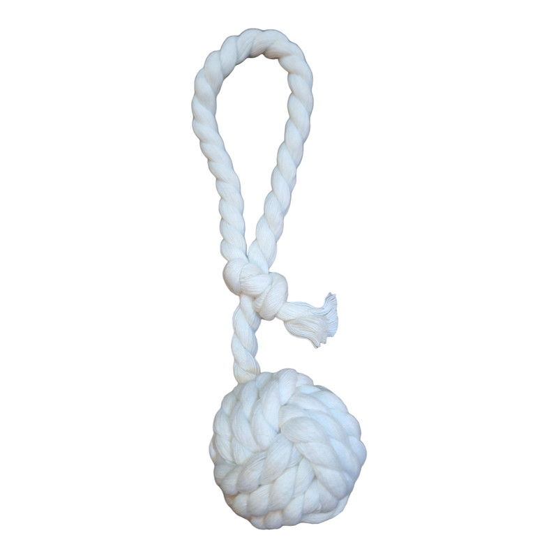 اسباب بازی سگ وگربه مدل توپ کنفی طناب دار