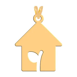 آویز گردنبند طلا 18 عیار زنانه فرشته مدل خانه امید WNL-000256