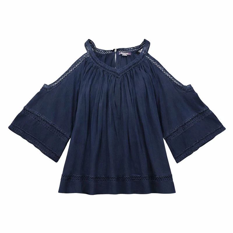 بلوز آستین بلند یقه هفت زنانه مدل 777