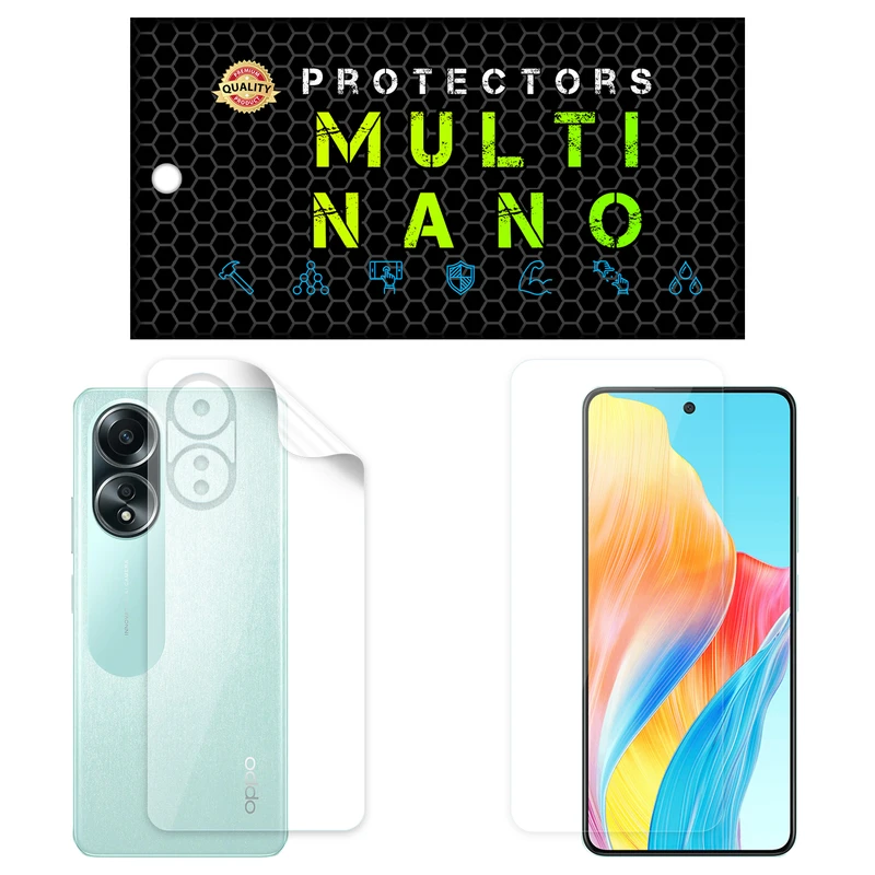 محافظ صفحه نمایش مولتی نانو مدل X-SFT مناسب برای گوشی موبایل اوپو A58 4G به همراه محافظ پشت