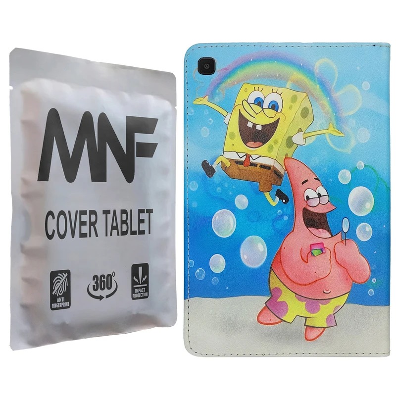کیف کلاسوری ام ان اف طرح باب اسفنجی و پاتریک کد M-332 مناسب برای تبلت سامسونگ Galaxy Tab A 10.1 2019 T510 / T515