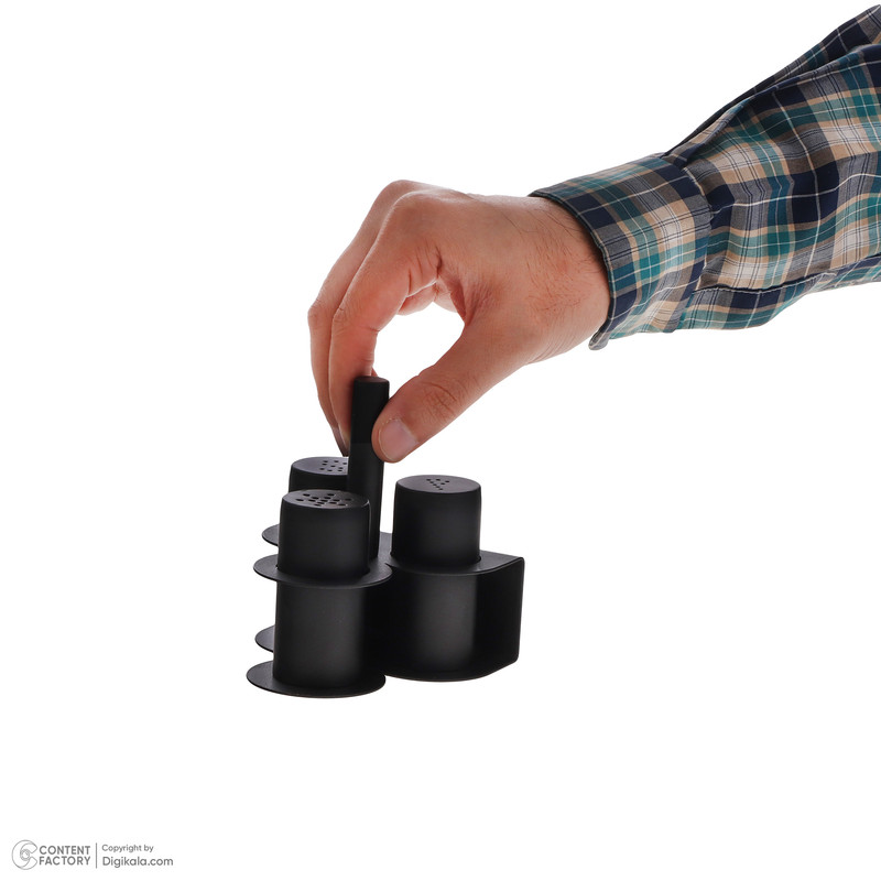 نمک پاش و فلفل پاش مدل Ps مجموعه 3 عددی به همراه استند