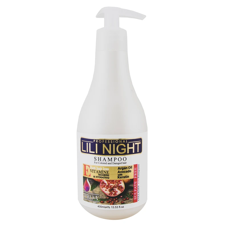 شامپو تقویت کننده و ترمیم کننده مو لی لی نایت مدل فری سولفات حجم 400 میلی لیتر