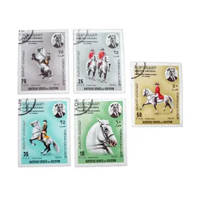 تمبر یادگاری مدل اسب سوار کد DS2244 مجموعه 5 عددی