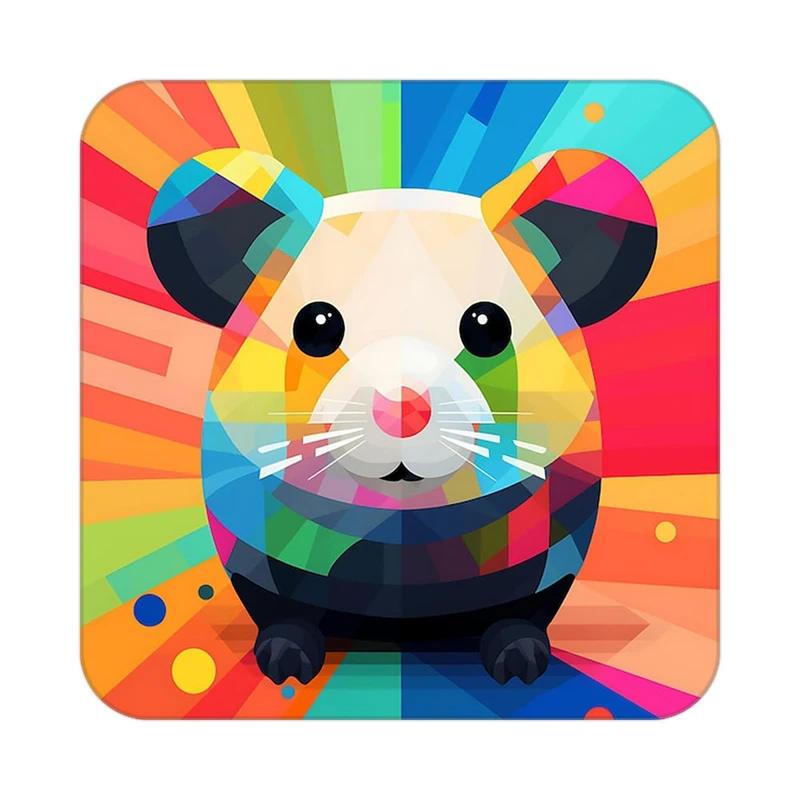 زیر لیوانی کاکتی طرح حیوانات رنگی مدل mp25352