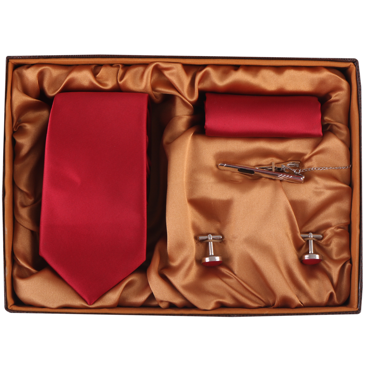 ست کراوات و دستمال جیب و دکمه سردست مردانه فرانکو فروزی مدل F-101878