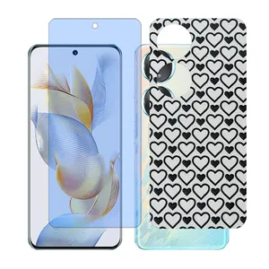 Glass together model anti blue screen protector suitable for Honor 70 mobile phone with back cover sticker
