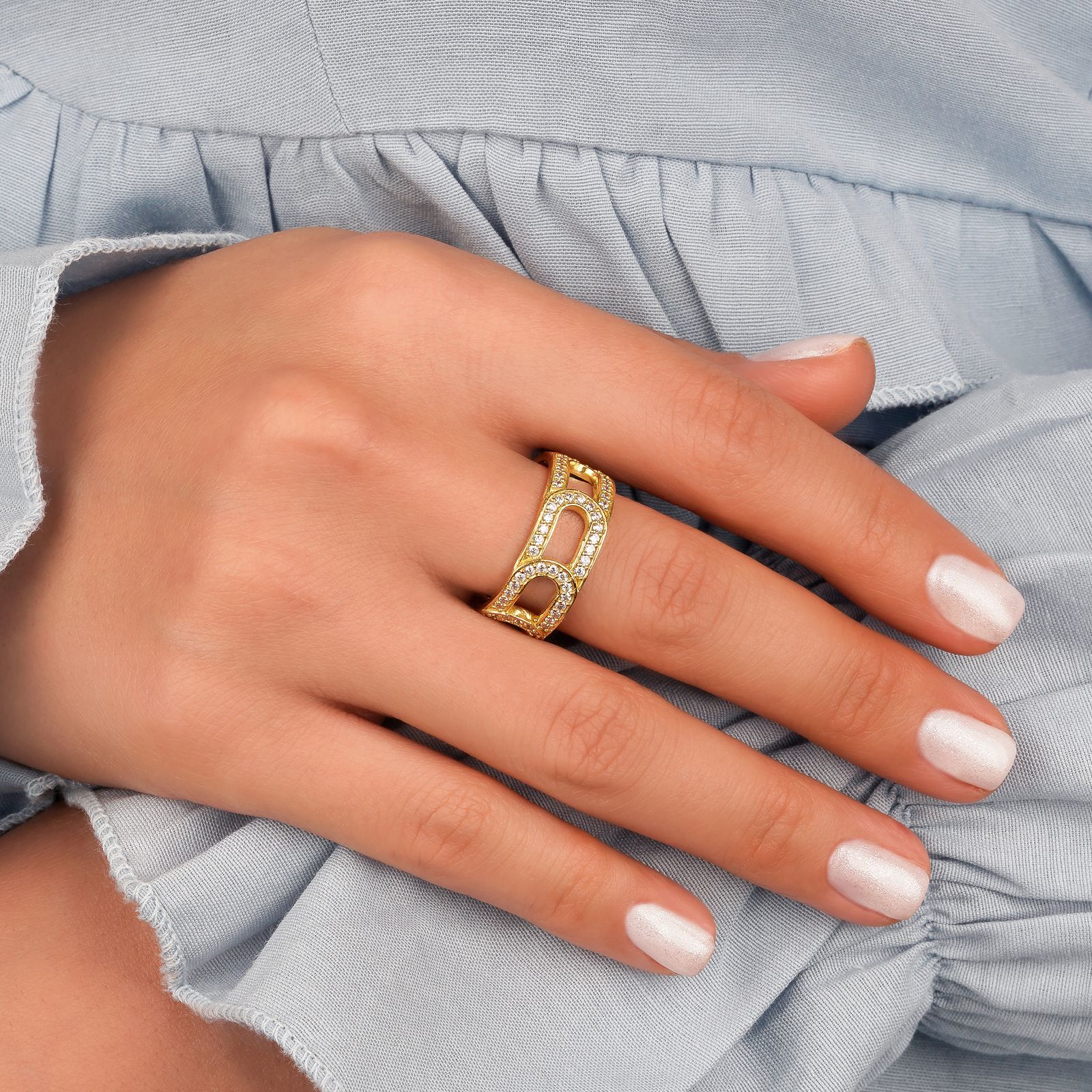 انگشتر طلا 18 عیار زنانه جواهری سون مدل 3610 -  - 4