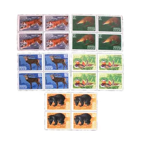 تمبر یادگاری مدل حیات وحش روسیه کد DS4604 مجموعه 20 عددی