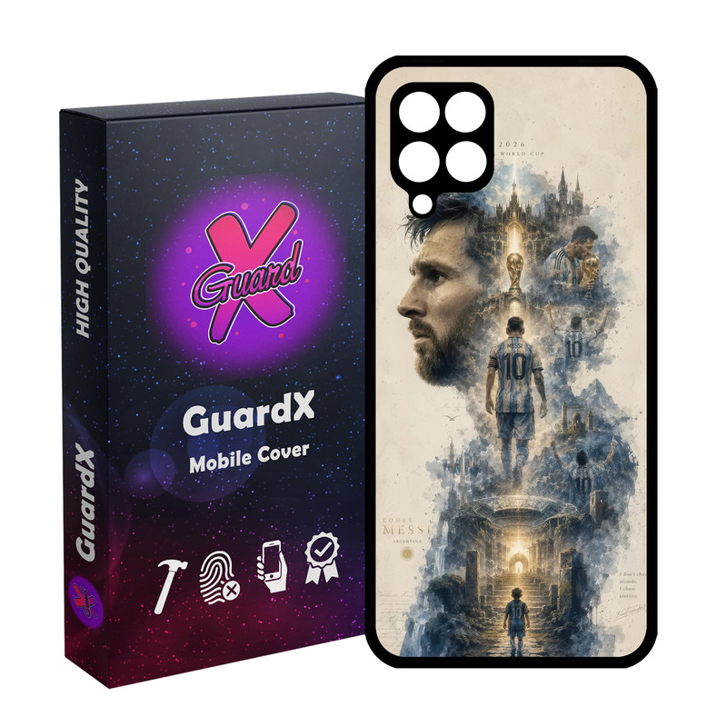 کاور گارد ایکس طرح لیونل مسی آرژانتین مدل 11125 مناسب برای گوشی موبایل سامسونگ Galaxy A12/M12/F12