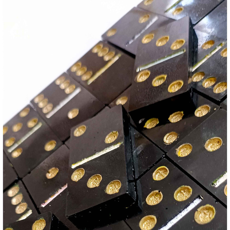 بازی فکری مدل دومینو دابل سیکس رزینی مجموعه 28 عددی