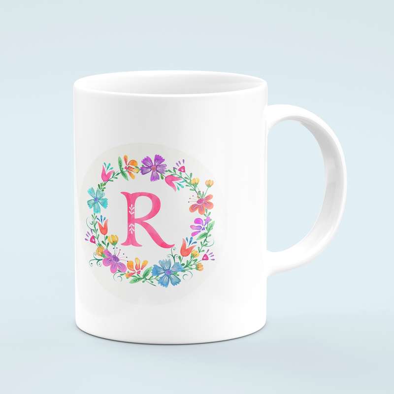 ماگ طرح حرف R مدل MU00018