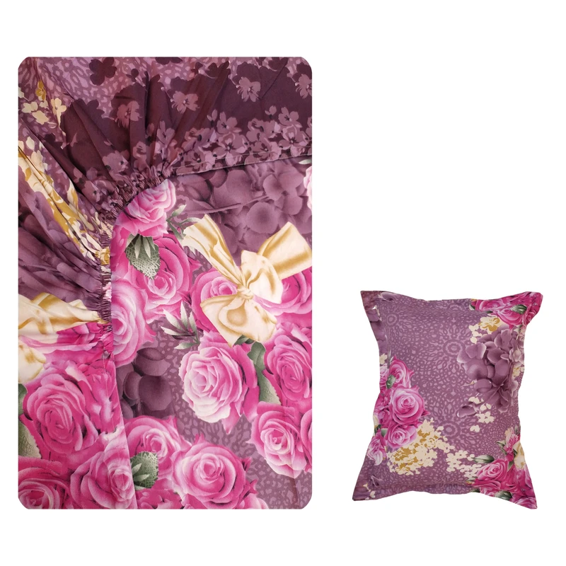 سرویس ملحفه پانیذ پود مدل چابو کد A104 یک نفره دو تکه