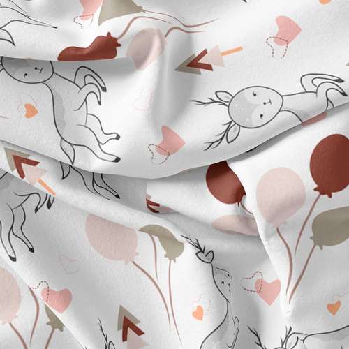 پارچه ملحفه پارچه باما مدل مخمل طرح آهو کد 5011248