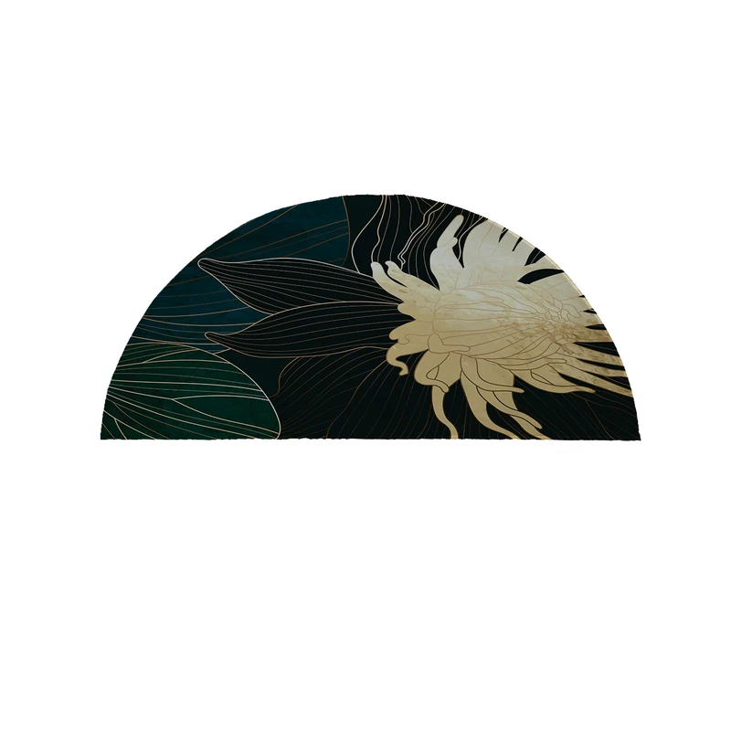 پادری مدل نیم دایره طرح کلاسیک گل کد 8968 سایز 90×45 سانتی متر