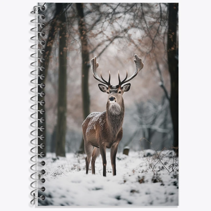 دفتر زبان 50 برگ خندالو مدل سه خط طرح گوزن کد F1967