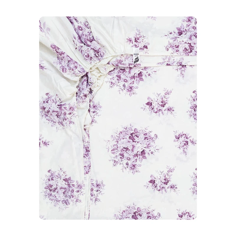 ملحفه نخ پنبه آدنو مدل هلیناز کد IR218 یک نفره سایز 90x200 سانتی‌متر