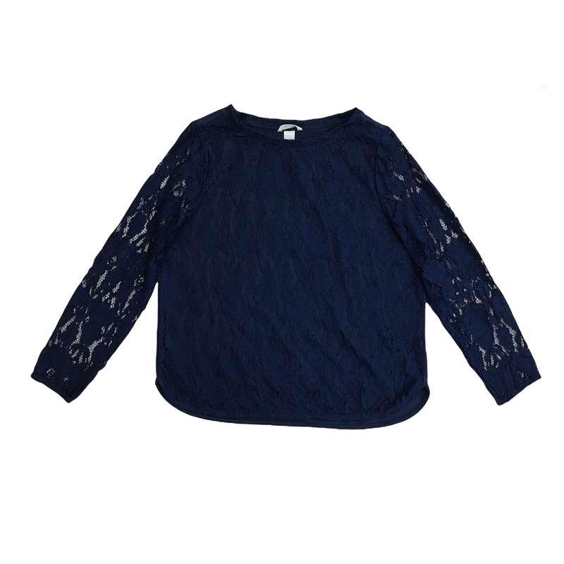 بلوز زنانه اچ اند ام مدل جلو گیپور SRM 094653