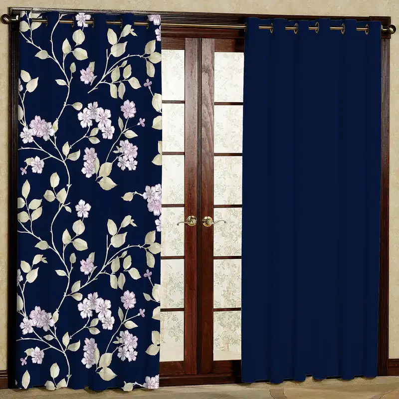 پرده مدل شکوفه مخمل پانچی کد 1121a سایز 200x140 سانتی متر