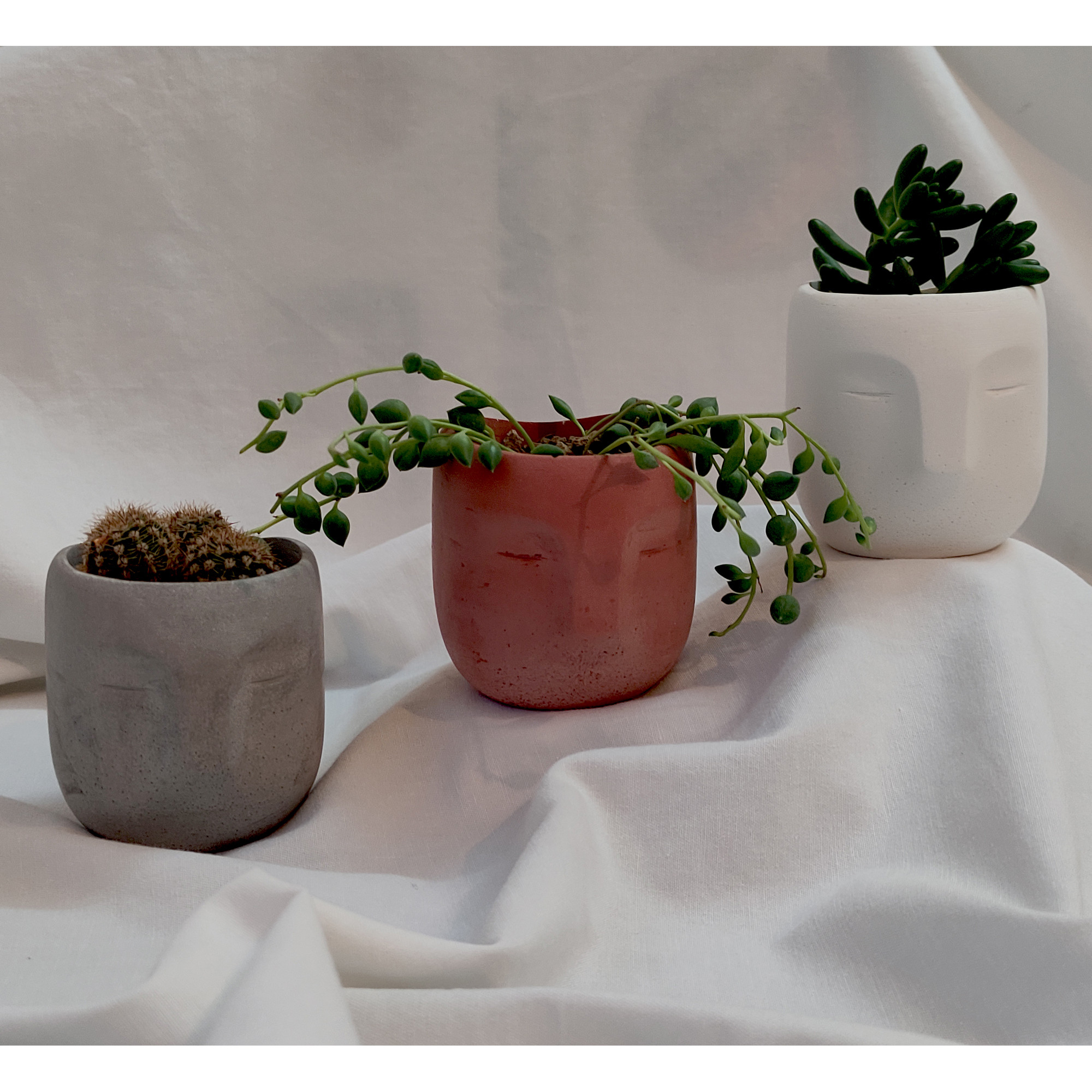 گلدان  مدل مدیتیشن طرح آرامش مجموعه 3 عددی