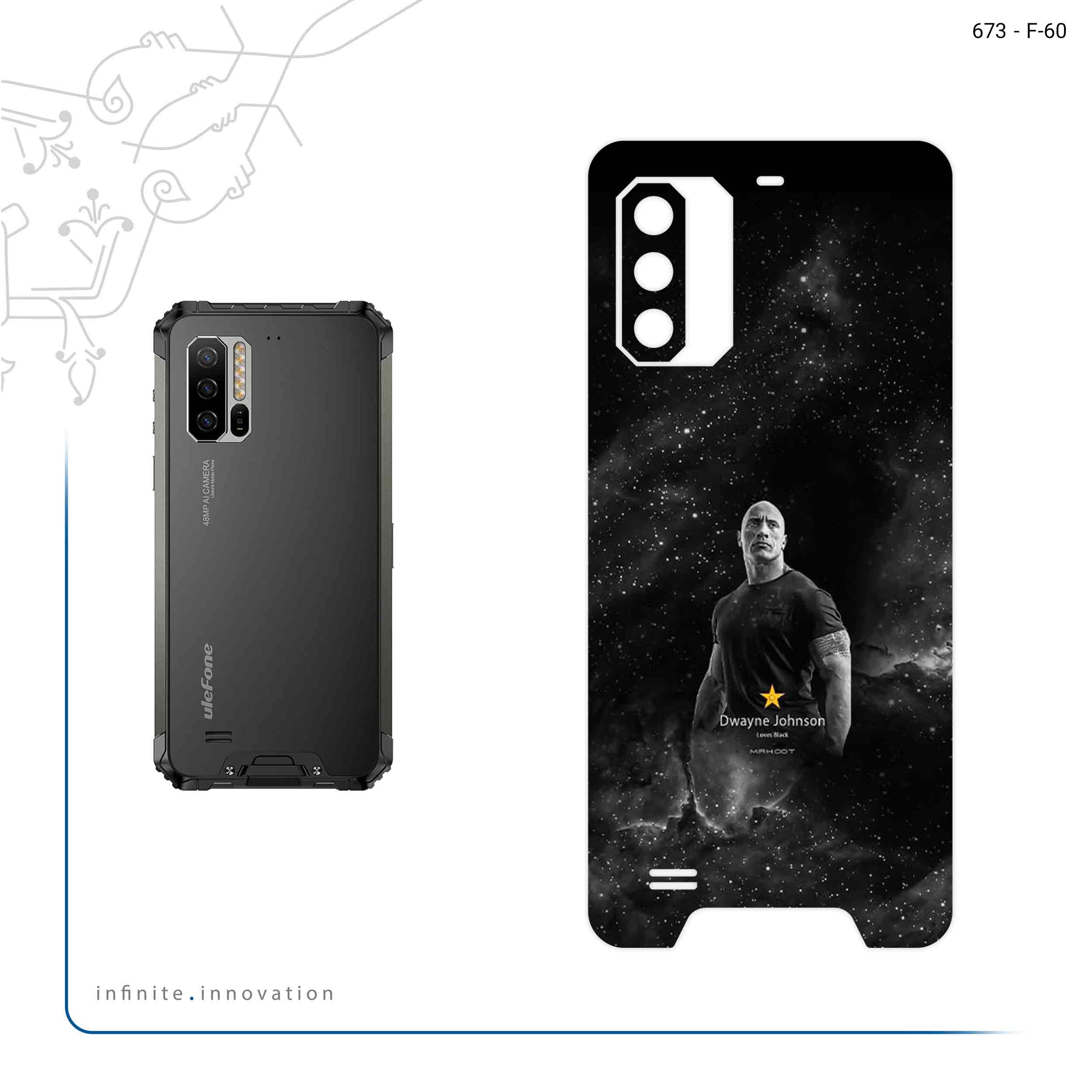 برچسب پوششی ماهوت مدل Dwayne Johnson مناسب برای گوشی موبایل یولفون Armor 7