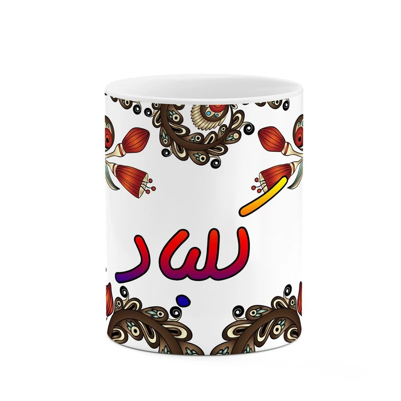 ماگ کاکتی مدل اسم کلباد طرح سنتی گل و بته کد mgh46597