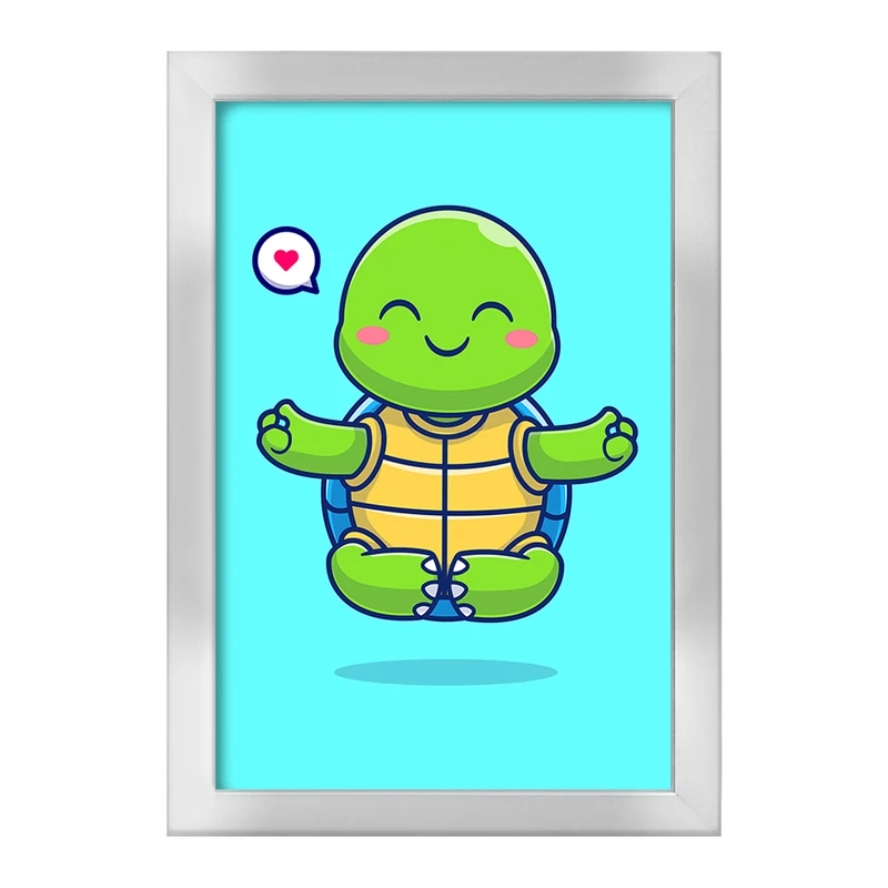 تابلو خندالو طرح حیوانات بامزه لاکپشت کد 29442