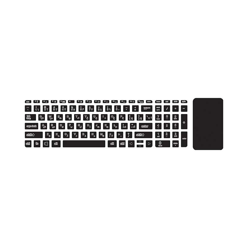 برچسب حروف فارسی کیبورد توییجین و موییجین مدل black 01 مناسب برای لپ تاپ اچ پی  pavilion 15-p series