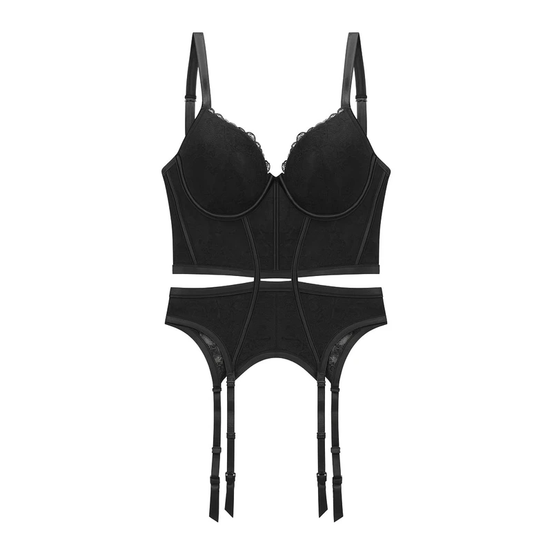 لباس خواب زنانه مدل 412445 همراه با نگهدارنده جوراب