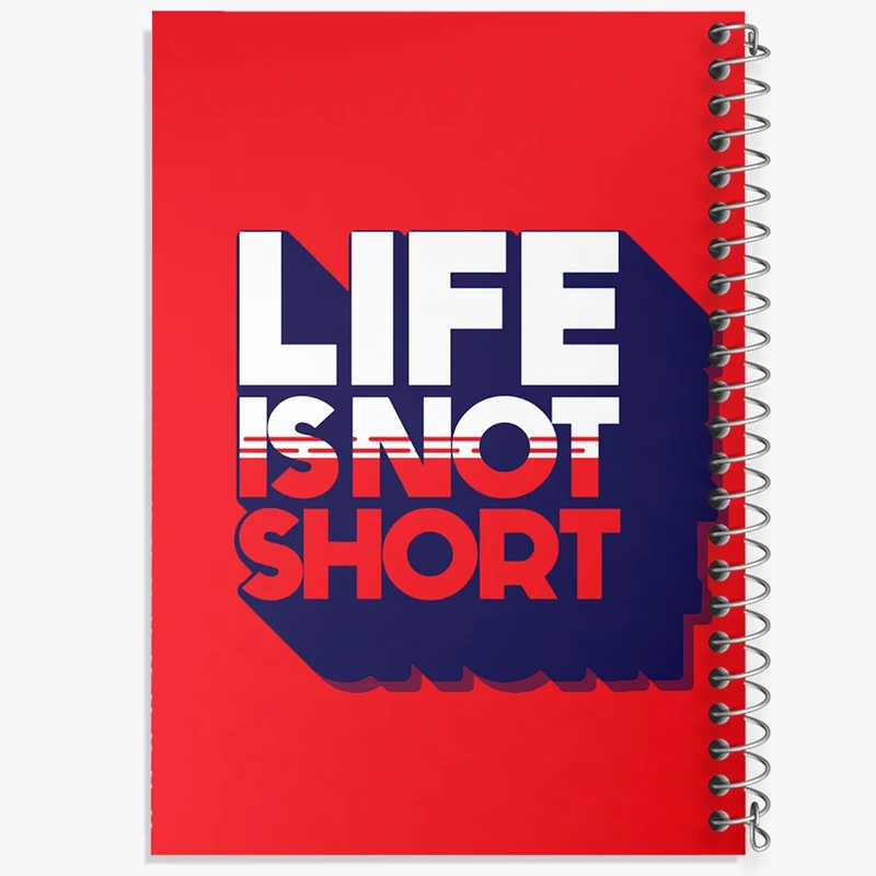 دفتر مشق 50 برگ خندالو طرح Life Is Not Short کد F1998