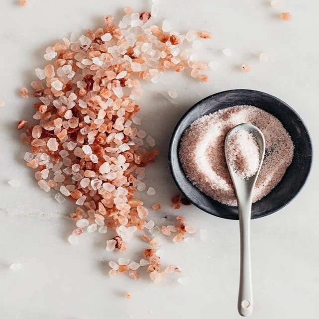 عکس شماره 4 : نمک آبی و نمک صورتی هیمالیا و نمک نارنجی پنجاب شادراج-160 گرم  بسته 3 عددی