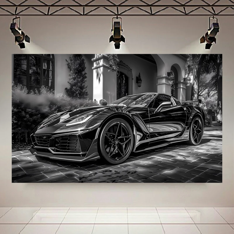 پوستر طرح شورلت مدل مشکی کد AR304605