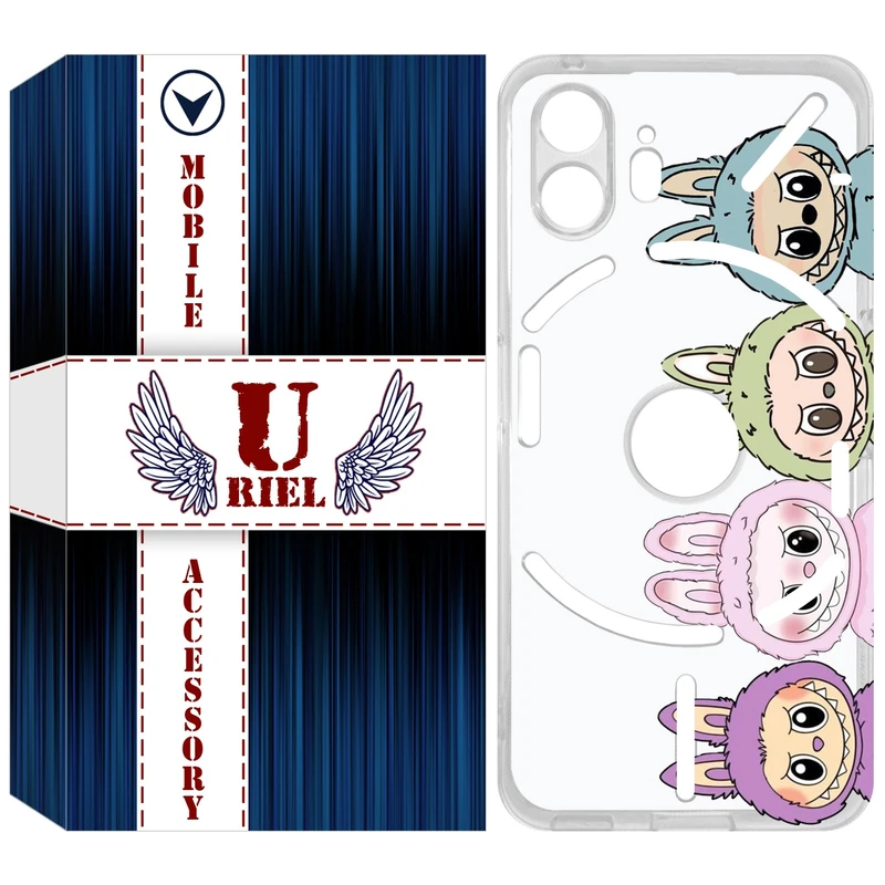 کاور یوریل مدل Clear کد 101 طرح لبوبو Labubu مناسب برای گوشی موبایل ناتینگ فون Nothing Phone 2