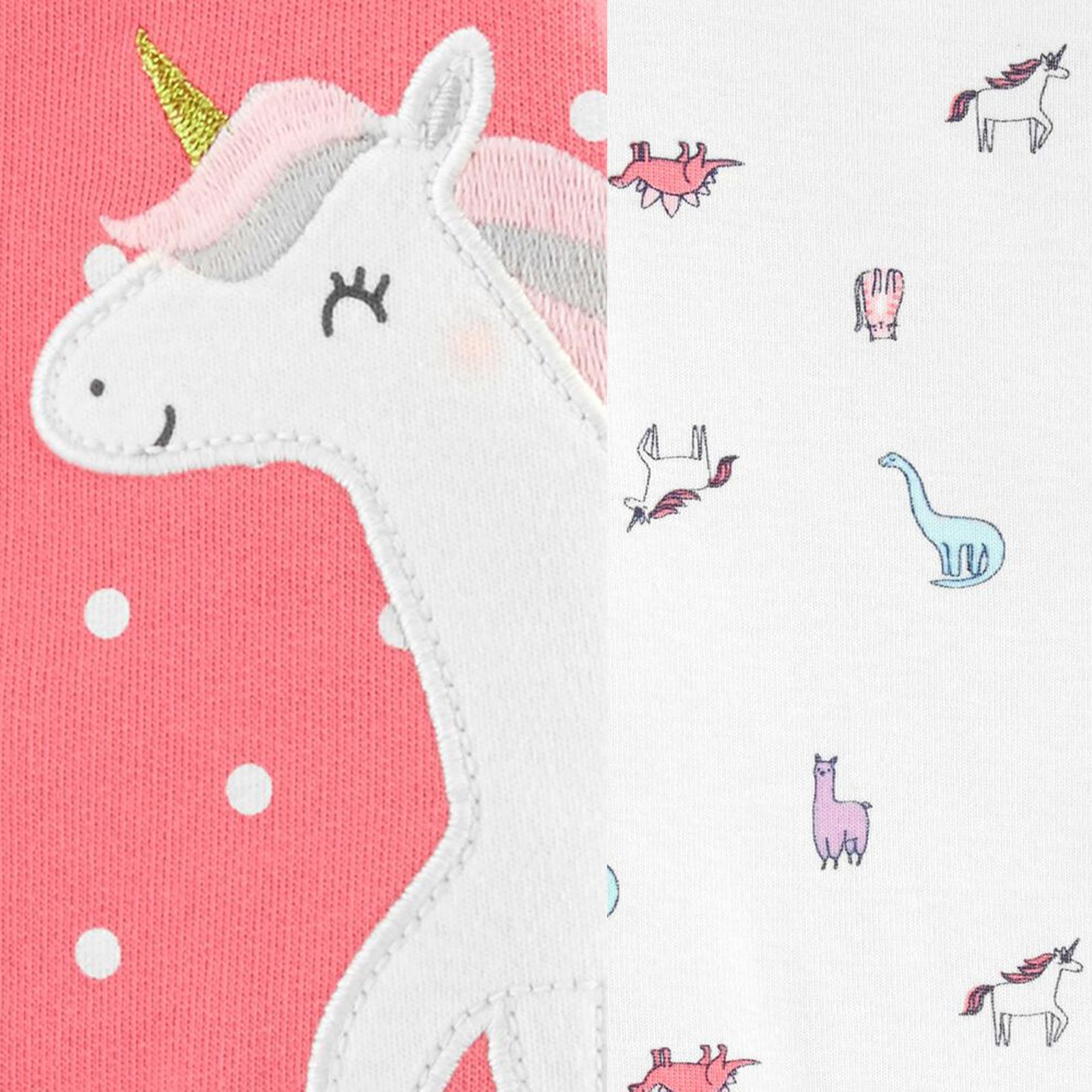ست 3 تکه لباس نوزادی دخترانه کارترز طرح Unicorn کد M367 -  - 3