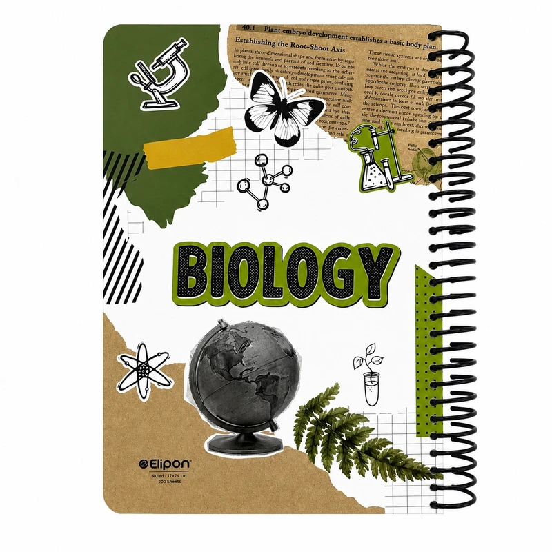 دفتر مشق ۲۰۰ برگ سیمی الیپون مدل Biology