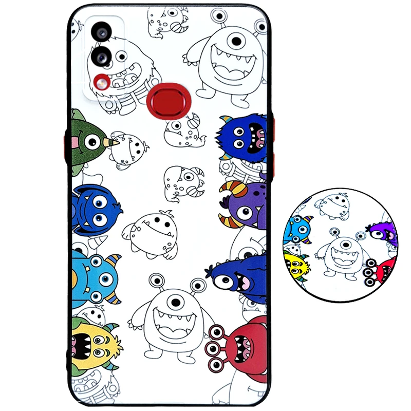 کاور مدل 6HAULA مناسب برای گوشی موبایل سامسونگ Galaxy A10s به همراه پاپ سوکت