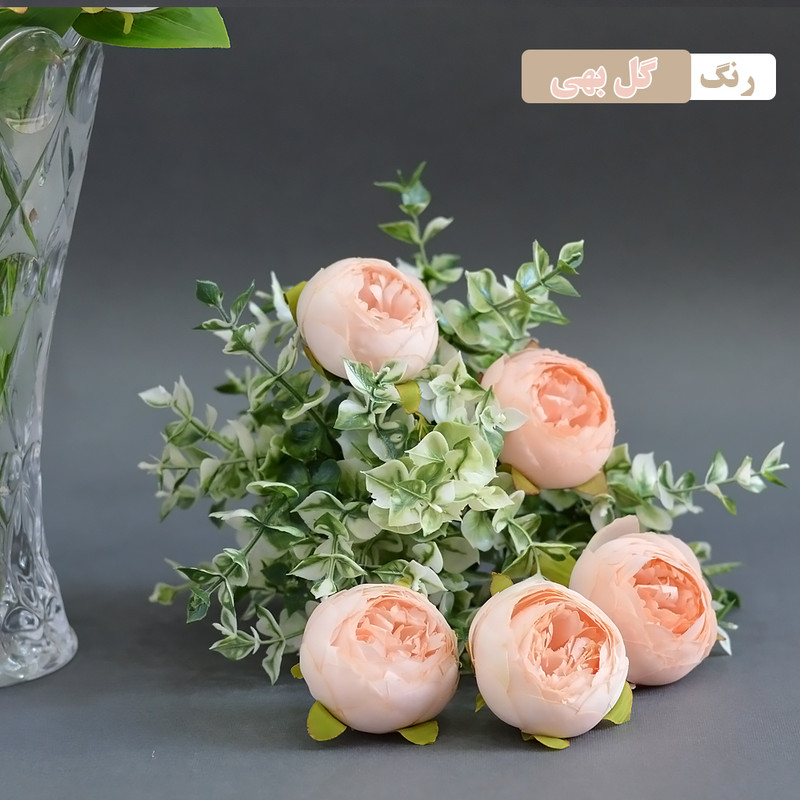 گل مصنوعی مدل سرگل پیونی هلندی بسته سه عددی گل مصنوعی مدل سرگل پیونی هلندی بسته سه عددی