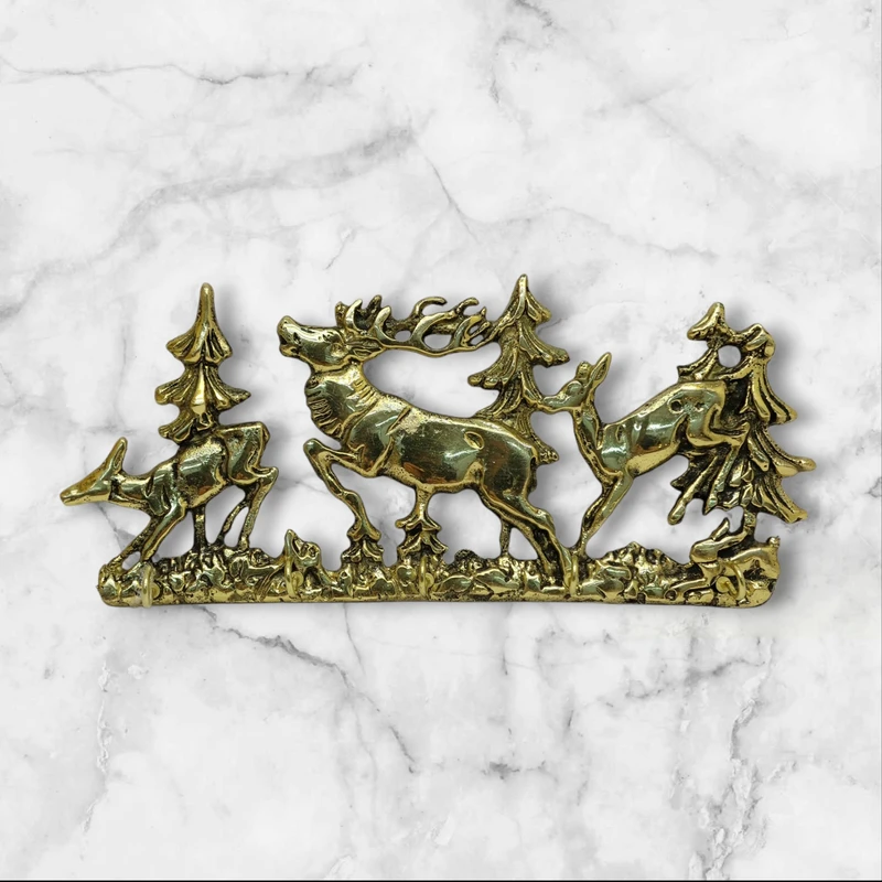 عکس شماره 3 : جا کلیدی برنزی مدل گله گوزن ها کد 083