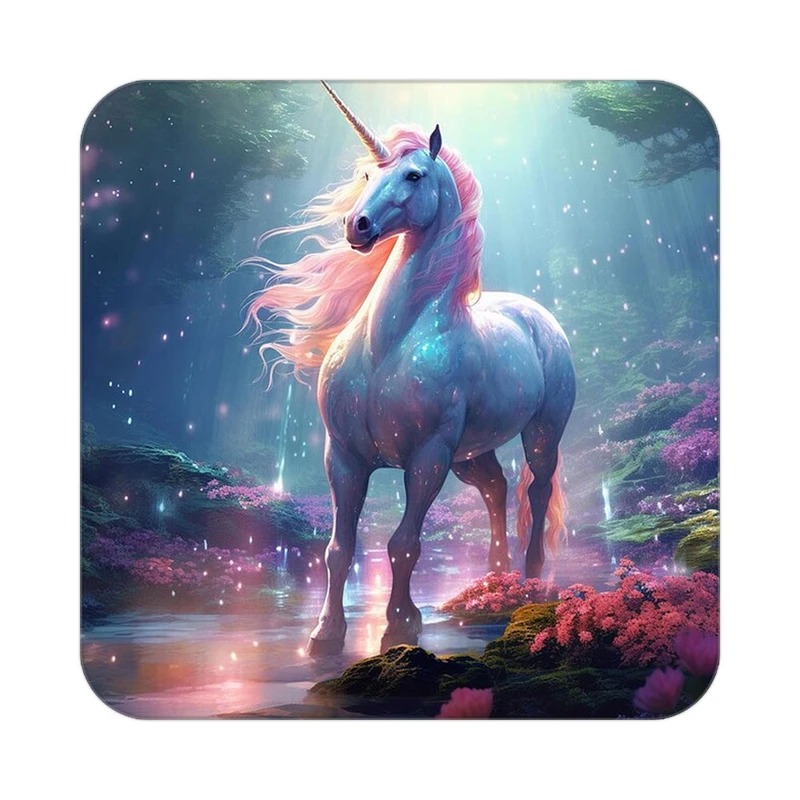 زیر لیوانی کاکتی طرح اسب تک شاخ و یونیکورن مدل mp31238