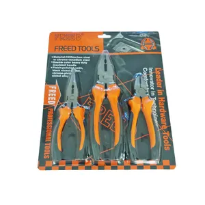 انبردست و انبر سیم چین و انبر دم باریک فريد تولز مدل PA 2538 سايز 6 مجموعه 3 عددی