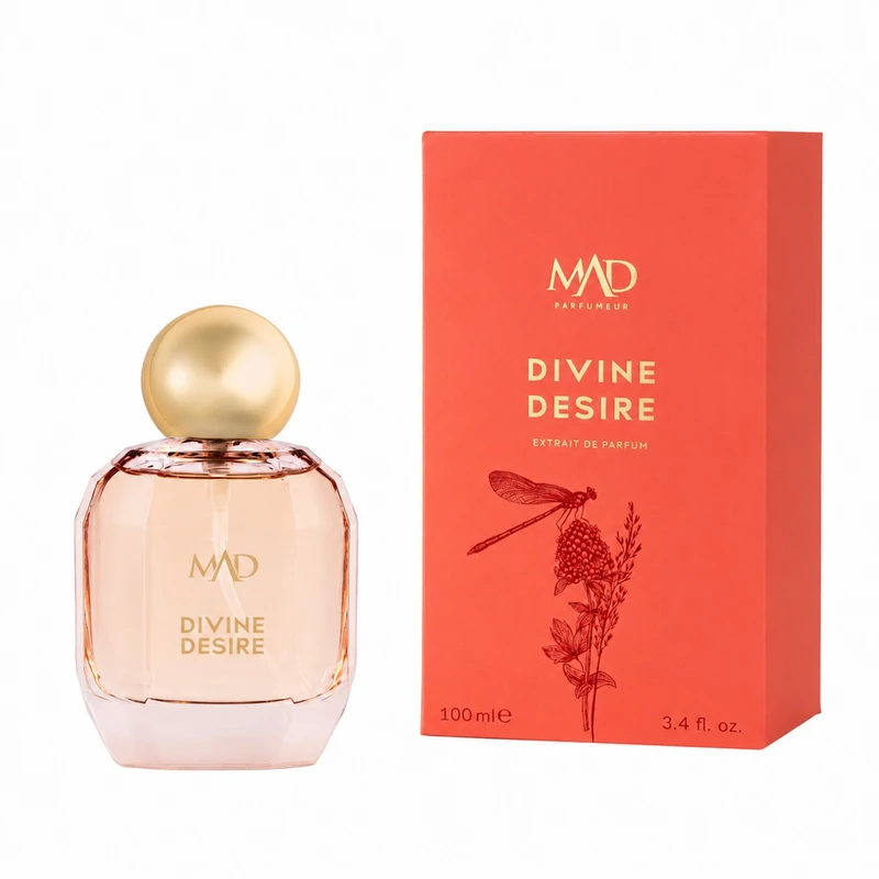 ادو پرفیوم زنانه مد پرفیوم مدل Divine Desire حجم 100 میلی‌لیتر با رایحه گرم و گلی و پخش بوی قوی