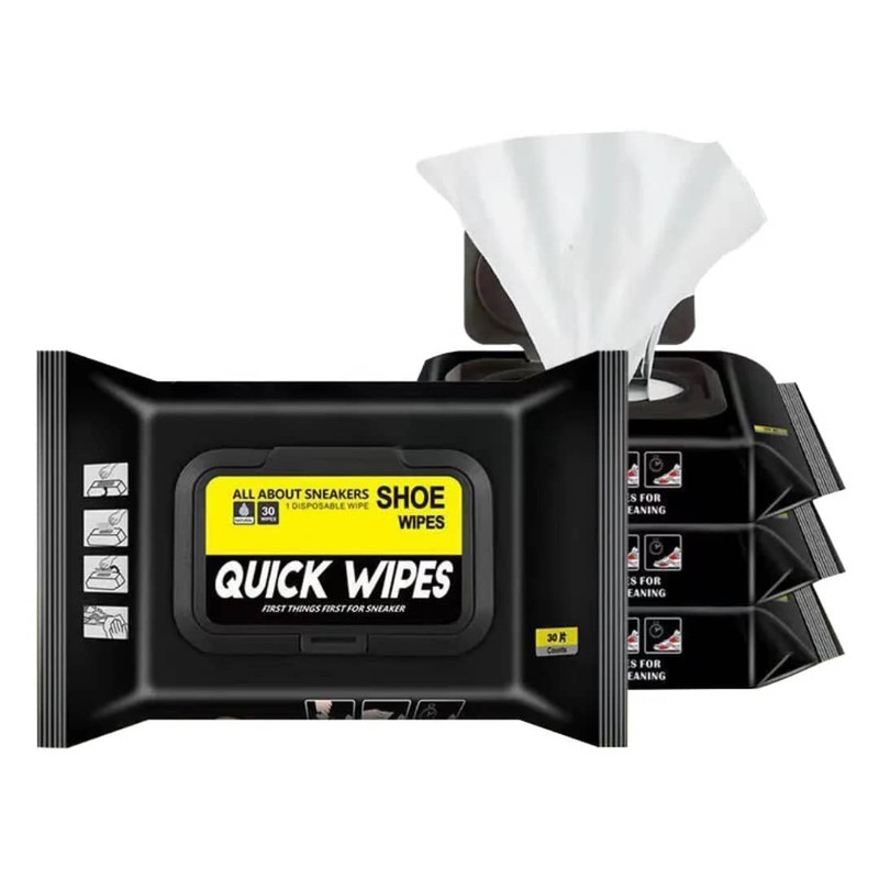 دستمال مرطوب کفش مدل wet wipes بسته 80 عددی