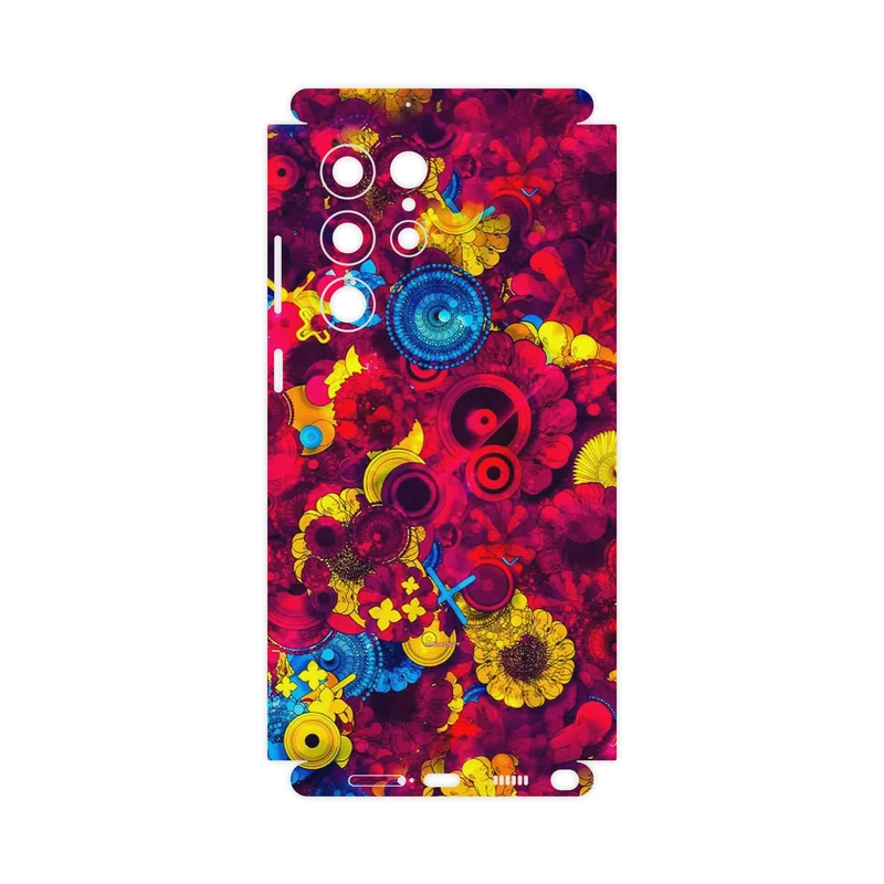 برچسب پوششی ماهوت مدل Vector Flower Garden Digital Art-FullSkin مناسب برای گوشی موبایل سامسونگ Galaxy S22 Ultra 5G