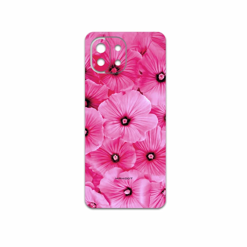 برچسب پوششی ماهوت مدل Pink-Flower مناسب برای گوشی موبایل شیائومی 11 Lite 5G NE
