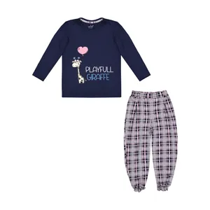 ست تی شرت آستین بلند و شلوار دخترانه ناربن مدل 1521412-59