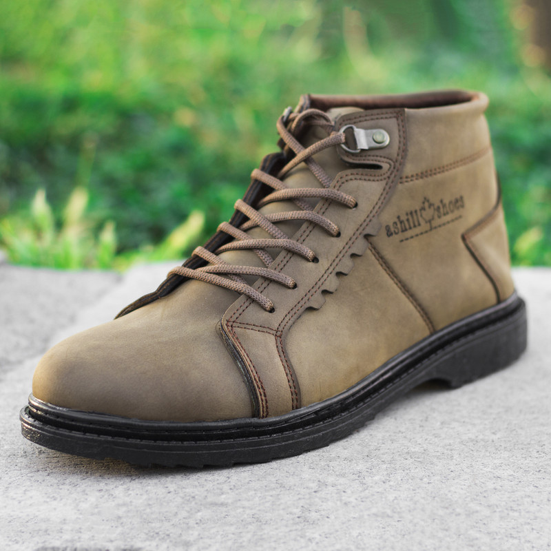 نیم بوت مردانه مدل شیک گام رنگ کرم