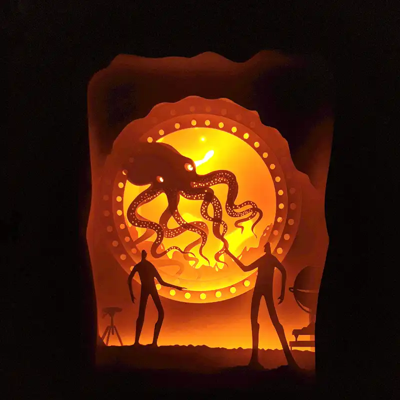 چراغ خواب مدل نایت باکس سه بعدی طرح اختاپوس کد SD43