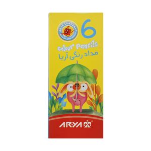 مداد رنگی 6 رنگ آریا مدل 3071