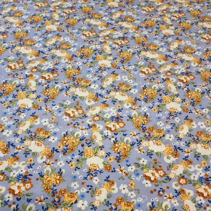 پارچه لباس مدل کودری نخی طرح گلگلی کد VS